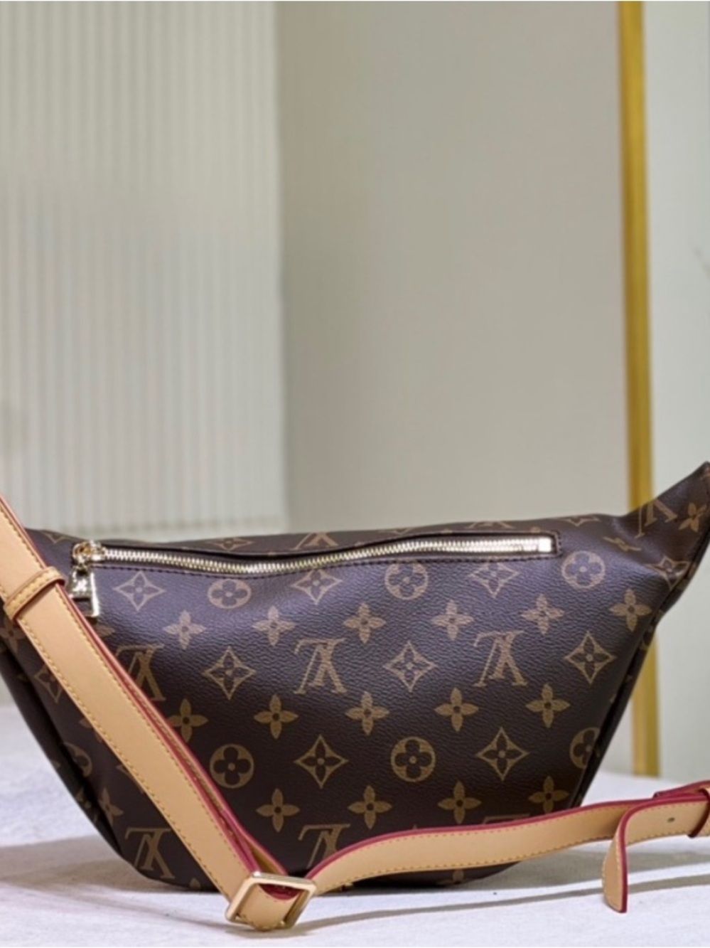 Louis Vuitton Monogram Canvas Fanny Pack Crossbody Bumbag in Brown and Tan - Picture 4 of 15